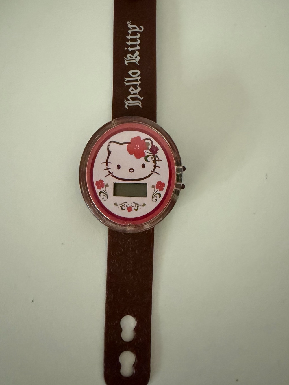 Hello Kitty Brown/Pink Digital Kids Watch by Hello Kitty (needs new battery)2008